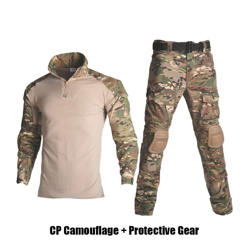 Army Long Tactical Camouflage Uniforms with Protective Gear