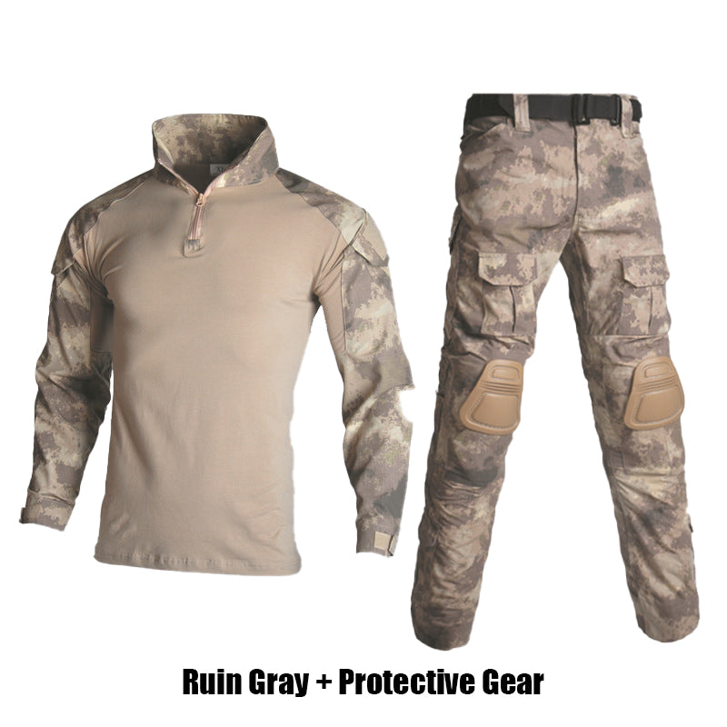 Army Long Tactical Camouflage Uniforms with Protective Gear